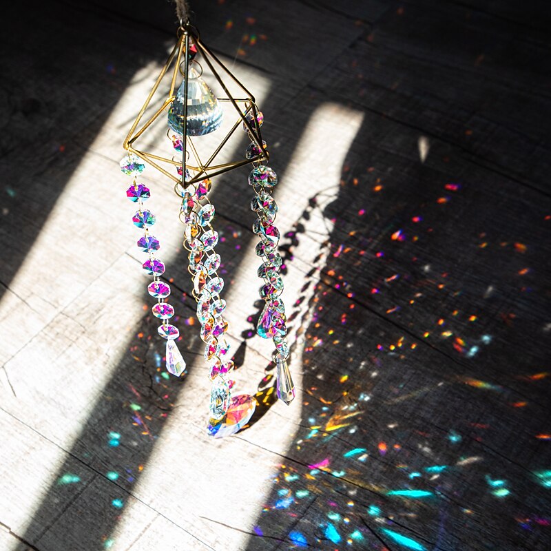 1PC Light Shadow Crystal Wind Chime Pendant Room Window Decoration Sunshine Catcher 2025 - $21.99 –P8