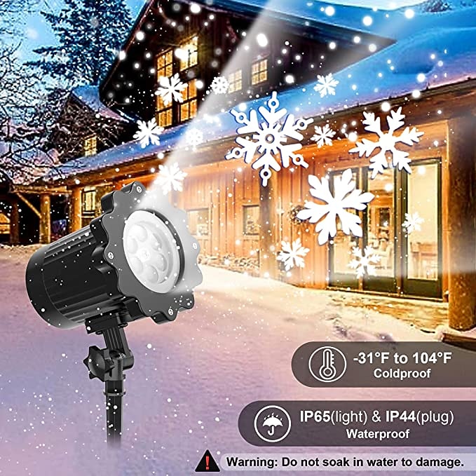 Snowflake lampa projektora oświetlenie świąteczne o wysokiej jasności wtyczka niskiego napięcia pilot boże narodzenie wewnątrz i na zewnątrz atmosfera dekoracyjna lampa projektora 2025 - $27.99 –P4