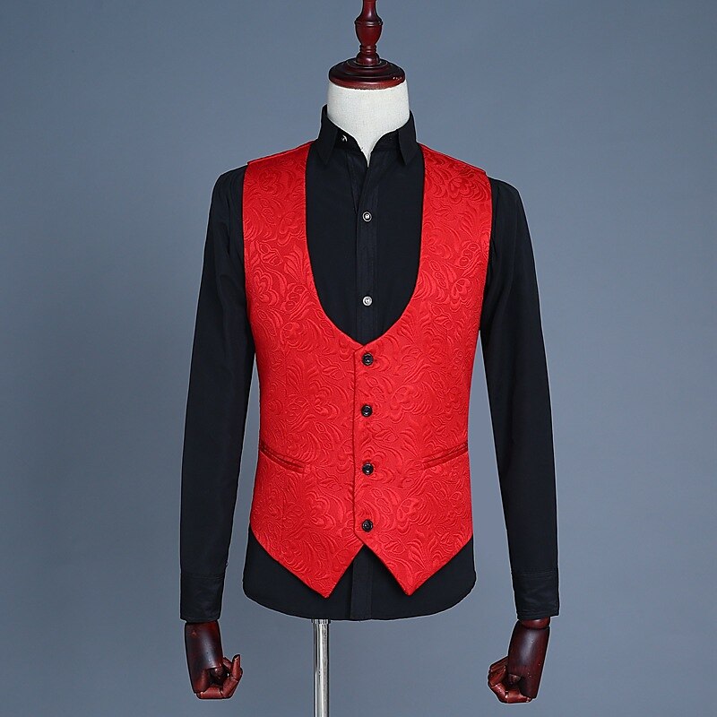 1920-luku Slim Fit Kolmiosainen puku Hartiahuivikäänne Suuri Gatsby Herrasmies Gangsteri Jakardi Miesten Joulu Karnevaali Naamiaiset Häät Juhla Tanssiaiset Aikuisten Takki Liivi Housut 2025 - $122.99 –P4