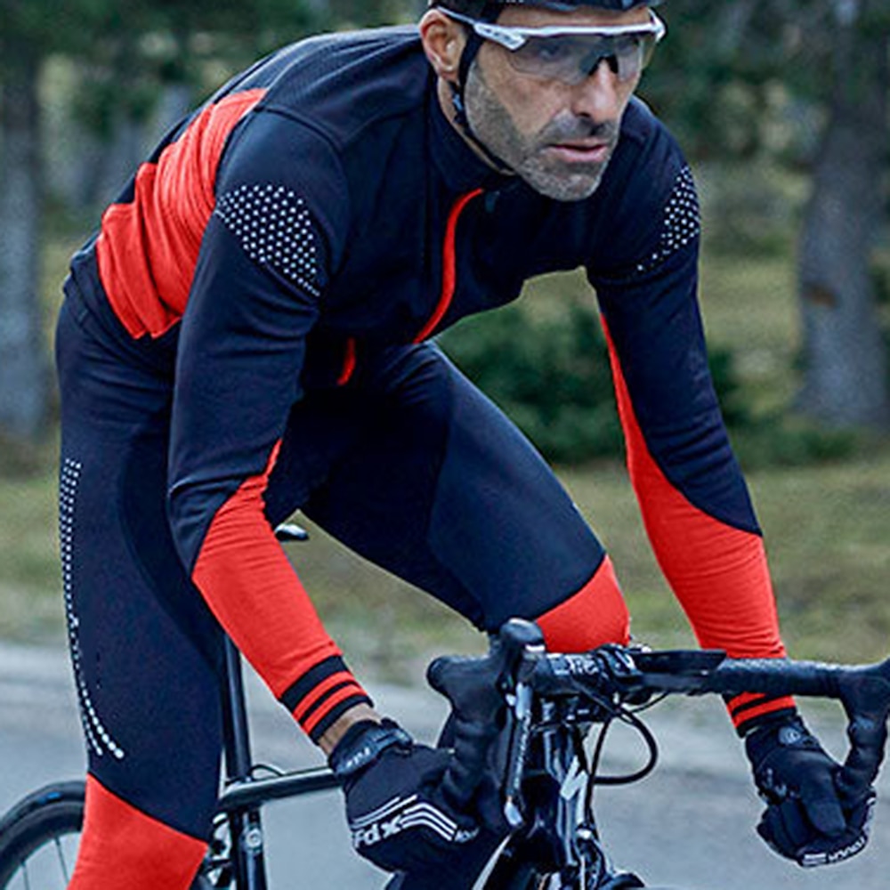 Per uomo Maglia da Ciclismo Blocco di colori Manica Lunga Bicicletta Maglia Top con 3 tasche posteriori Mountain Bike MTB Ciclismo su strada Asciugatura Rapida Strisce Riflettenti Tasca Posteriore del 2025 a $34.99 –P9