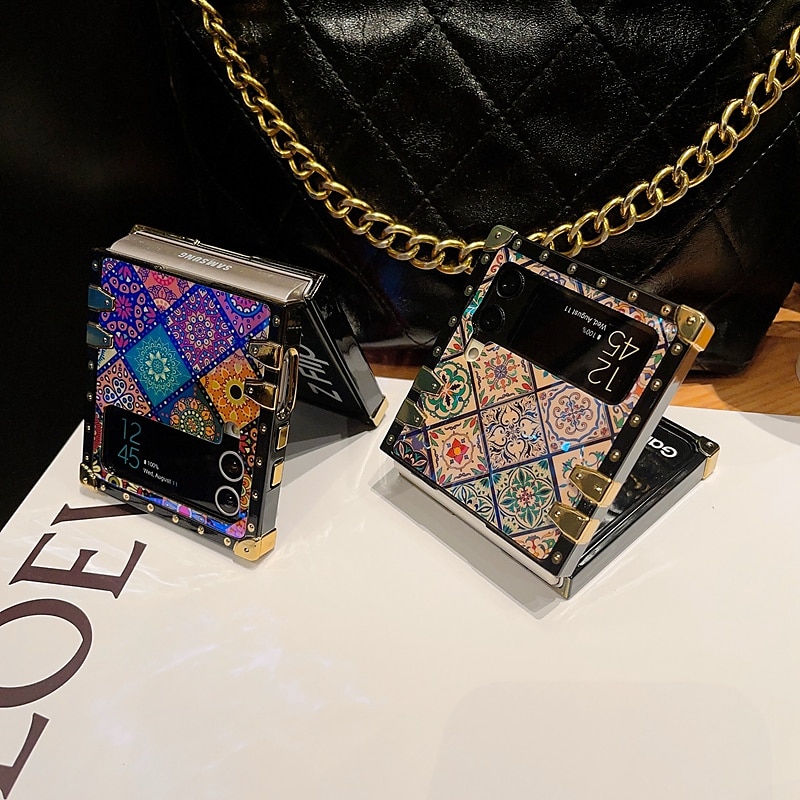 Phone Case For Samsung Galaxy Z Flip 5 Z Flip 4 Z Flip 3 Handbag Purse Flip Flip with Adjustable  Neck Strap Kickstand Butterfly PC 2025 - $16.99 –P9