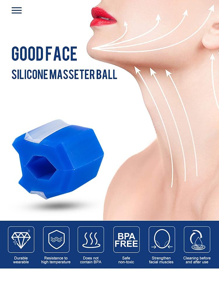 Double Chin Reducer Jaw Exercise Ball Jaw Trainer V Line Shaped Face Lift  Slimmer Facial Fat Burner Chisell Jawline Exerciser