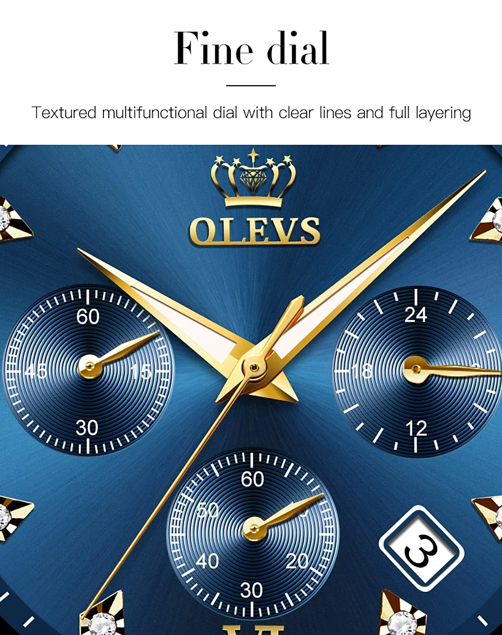OLEVS Quartz Watch for Men Chronograph Luminous Luxury Wristwatch Large Dial Calendar Day Date Metal Stainless Steel Waterproof Wrist Watch Fashion Stylish Business Classic Gift 2026 - $39.99 –P8