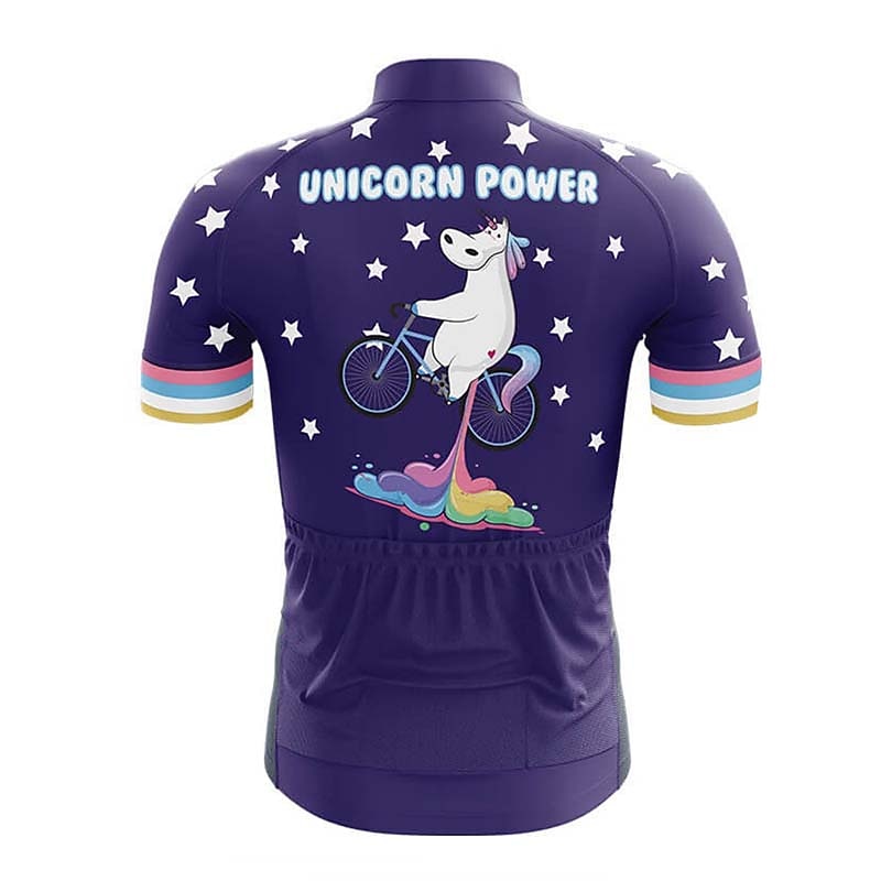 Voor heren Wielrenshirt Eenhoorn Grappig Engelse slogan Korte mouw Fietsen Shirt Kleding Bovenlichaam met 3 achterzakken Bergracen Wegwielrennen Sneldrogend Reflecterende strips Achterzak 2026 - $30.99 –P10