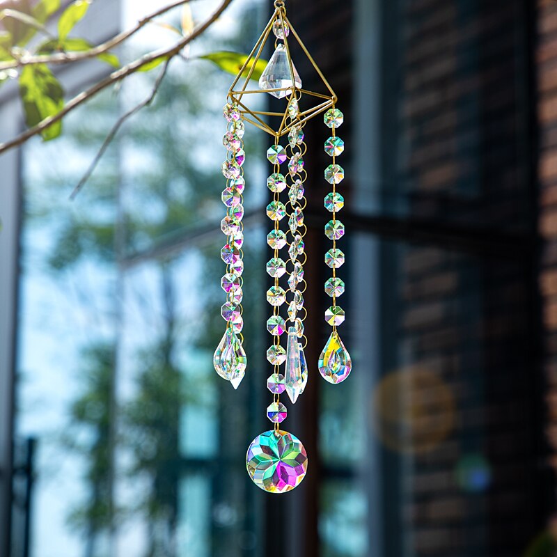 1PC Light Shadow Crystal Wind Chime Pendant Room Window Decoration Sunshine Catcher 2025 - $21.99 –P5