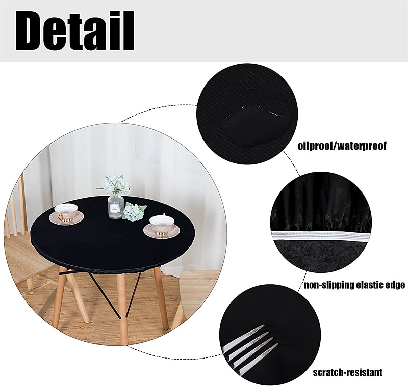 fata de masa nordica fata de masa elastica rotunda in aer liber fata de masa din PVC impermeabila si rezistenta la ulei pentru bucatarie, petrecere, vacanta, bufet 2025 - $8.49 –P7