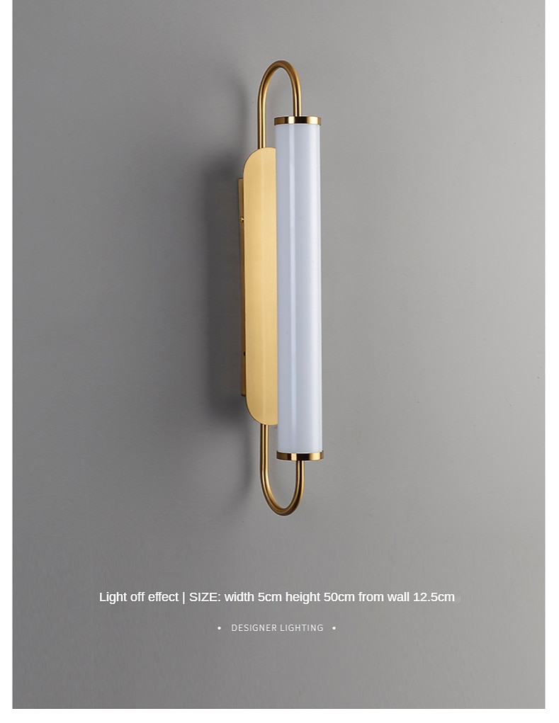 LED Wall Light Brass, Modern Strip Wrought Iron Glass Wall Lamp, Indoor Bedroom Bedside Lighting Wall Lights, Living Room Stair Lamps 2026 - $59.99 –P12