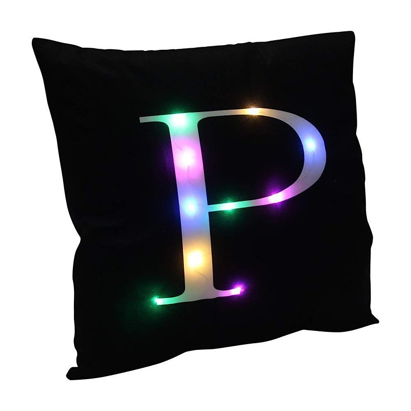 led párnahuzat világító párnahuzat angol betűs elemmel működő párna párnahuzat otthoni kanapé párnahuzat nappali dekoráció 45x45cm 17,7x17,7 hüvelyk 2025 - $11.49 –P16