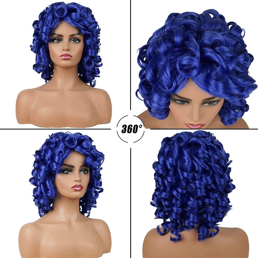 korte krullende pruiken voor zwarte vrouwen zachte zwarte grote krullende pruik met pony afro kinky krullen hittebestendige natuurlijk ogende synthetische pruik voor afro-amerikaanse vrouwen 2025 - $21.99 –P10