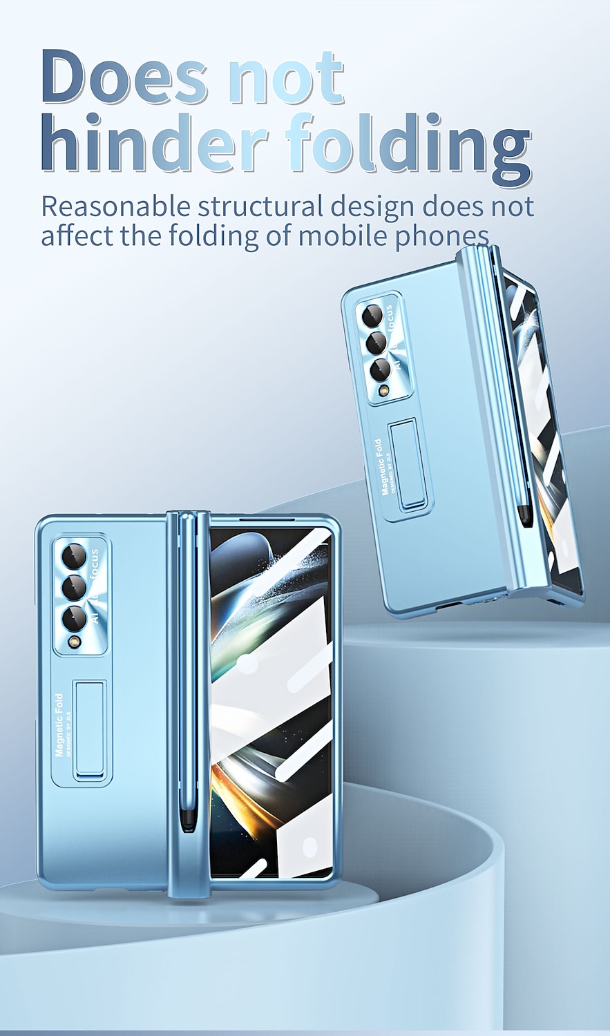 τηλέφωνο tok Για Samsung Galaxy Z Fold 5 Z Fold 4 Z Fold 3 Πίσω Κάλυμμα Προστατευτικό φακού κάμερας Σταντ ποδηλάτου με στυλό S Μονόχρωμο Ψημένο γυαλί PC Μεταλλικό 2025 - $34.99 –P9
