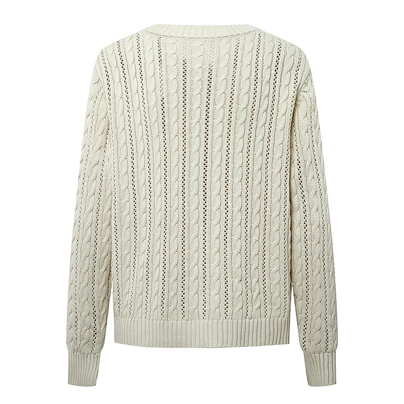 Women's Cardigan Sweater Open Front Crochet Knit Knit Knitted Fall Winter Cropped Daily Holiday Casual Long Sleeve Solid Color Beige S M L 2023 - US $37.99 –P5