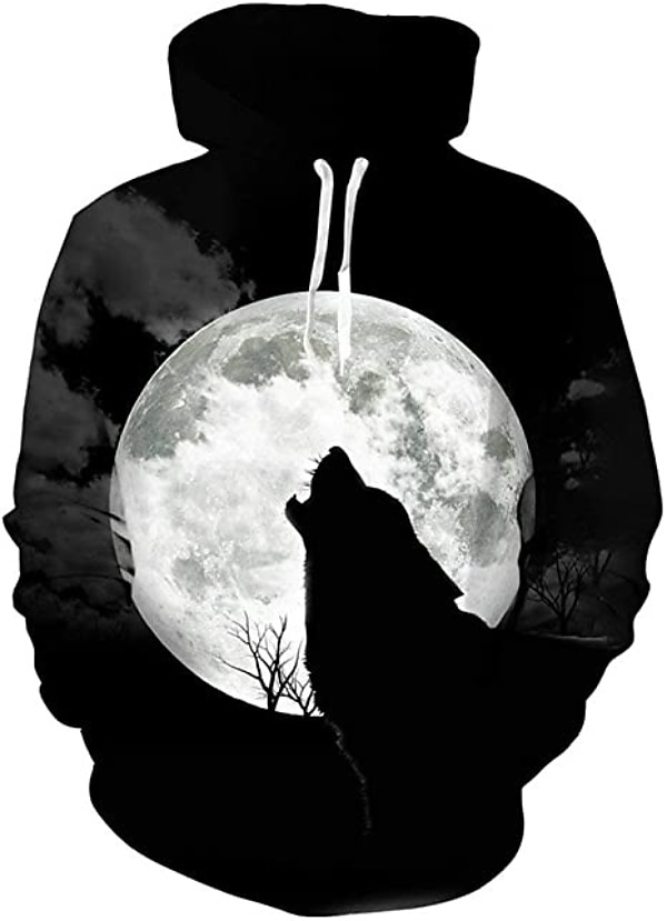 Hombre Lobo Estampados Sudadera Sudaderas Sudadera Con Capucha Manga Larga Sudadera con capucha Con Capucha Ropa de calle Impresión 3D Diario Deportes Negro Azul Piscina Estampado Primavera & Otoño 2025 - $29.99 –P2