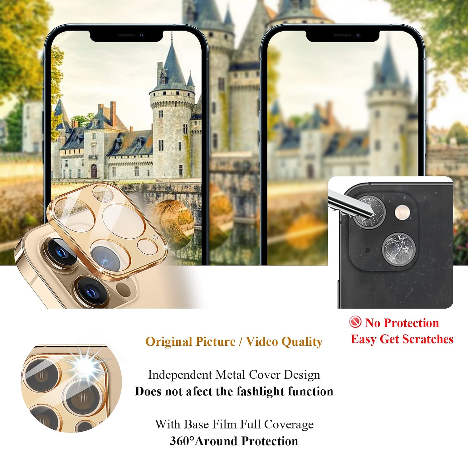 For Xiaomi 13T / Xiaomi 13T Pro camera lens protective film, 9H tempered  glass Screen protector independent metal ring tempered glass camera cover