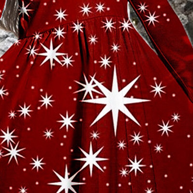 kinderkleidung Mädchen Kleid Stern Farbverlauf Langarm Casual Pelzkragen Rundhalsausschnitt Elegant bezaubernd Polyester Übers Knie Casual kleid Schaukelkleid A Linie Kleid Herbst Winter 3-10 Jahre 2025 - $18.49 –P3