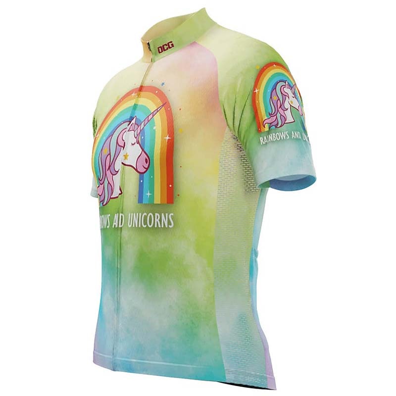 Voor heren Wielrenshirt Eenhoorn Grappig Engelse slogan Korte mouw Fietsen Shirt Kleding Bovenlichaam met 3 achterzakken Bergracen Wegwielrennen Sneldrogend Reflecterende strips Achterzak 2026 - $30.99 –P15
