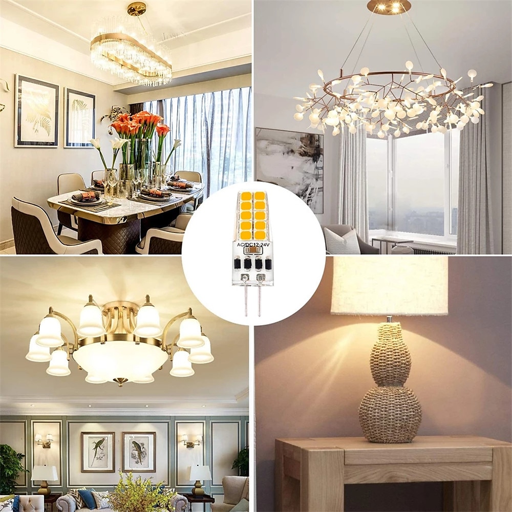 10 stücke dimmbare g4 led birne ac/dc12-24v warm kaltweiß 10 led 20 led energiesparende silikon licht 360 grad ersetzen halogenlampe led kristall scheinwerfer kronleuchter birne 2025 - $41.99 –P2
