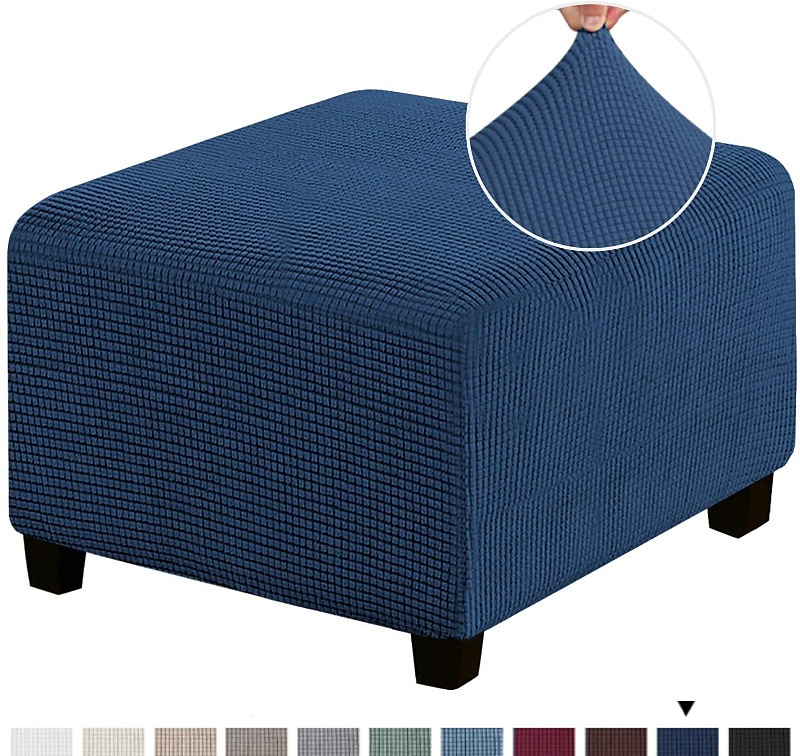 Capa otomana elástica capa otomana quadrada capa protetora para móveis dobrável para armazenamento banquinho protetor para móveis capa macia com fundo elástico de 2025 por $22.99 –P6
