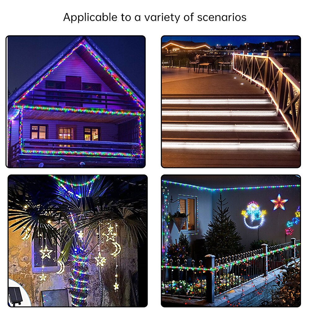 5M 10M USB Charging  Remote Control Solar LED Lamp With Outdoor Lamp Led Lamp With Garden String Lamp Led Solar Street Garden Decoration Wreath Festival Party Atmosphere Lamp 1 set 2025 - $64.99 –P9