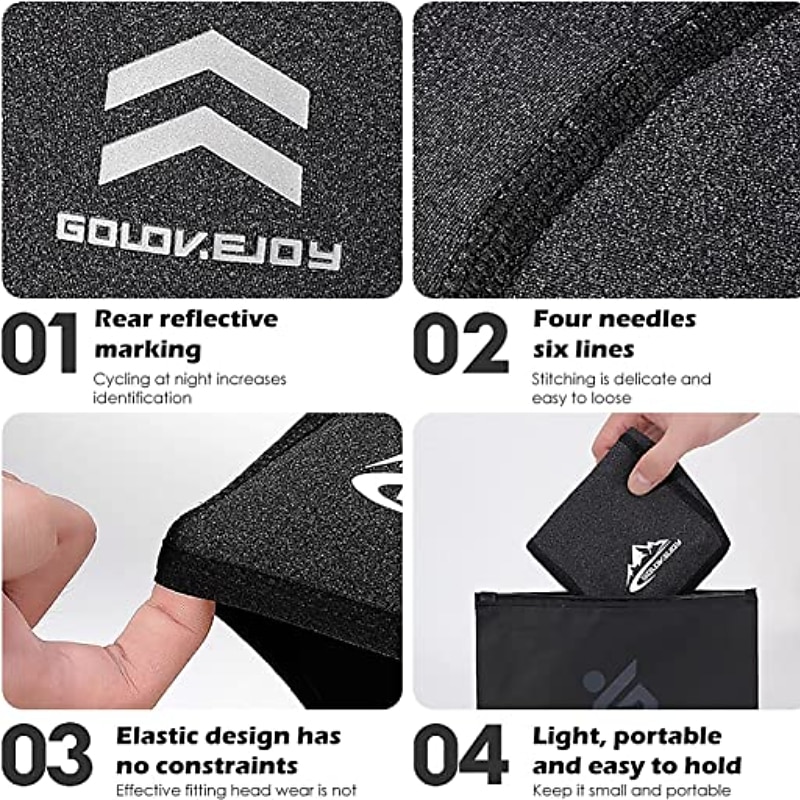 REXCHI Cycling Cap  Bike Cap Skull Caps Cap Helmet Liner Stripes Warm Cycling Breathable Soft Stretchy Bike / Cycling Black Dark Grey Grey Fleece Winter for Men's Unisex Adults' Mountain Bike / MTB 2025 - $8.49 –P5