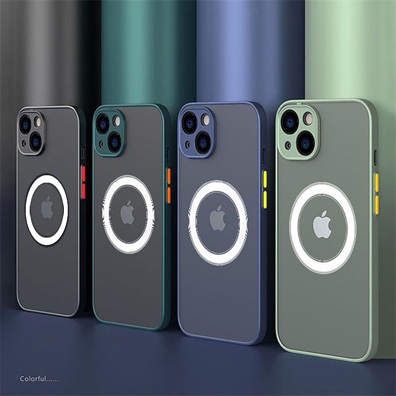 Чехол для iPhone 16e iPhone 16 iPhone 15 Pro Max Plus iPhone 14 13 12 11 Pro Max Plus X XR XS Защитный чехол тонкий с MagSafe полупрозрачный ультратонкий матовый блестящий однотонный PC 2025 - $13.99 –P8