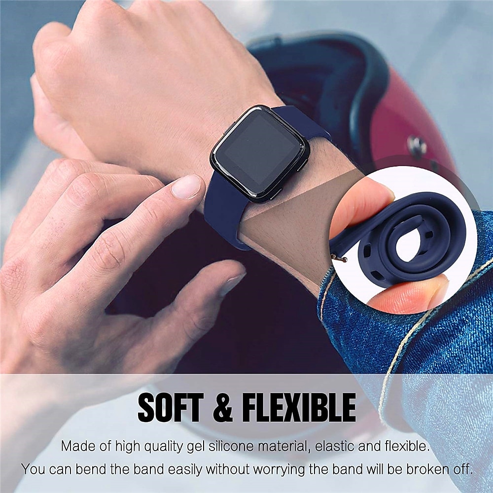 2025年 スマートウォッチバンド と互換性があります Fitbit Versa 2 / Versa Lite / Versa SE / Versa シリコーン スマートウォッチ ストラップ ソフト 弾性ある 調整可 スポーツバンド 置換 リストバンド コレクション – $15.99 –P6