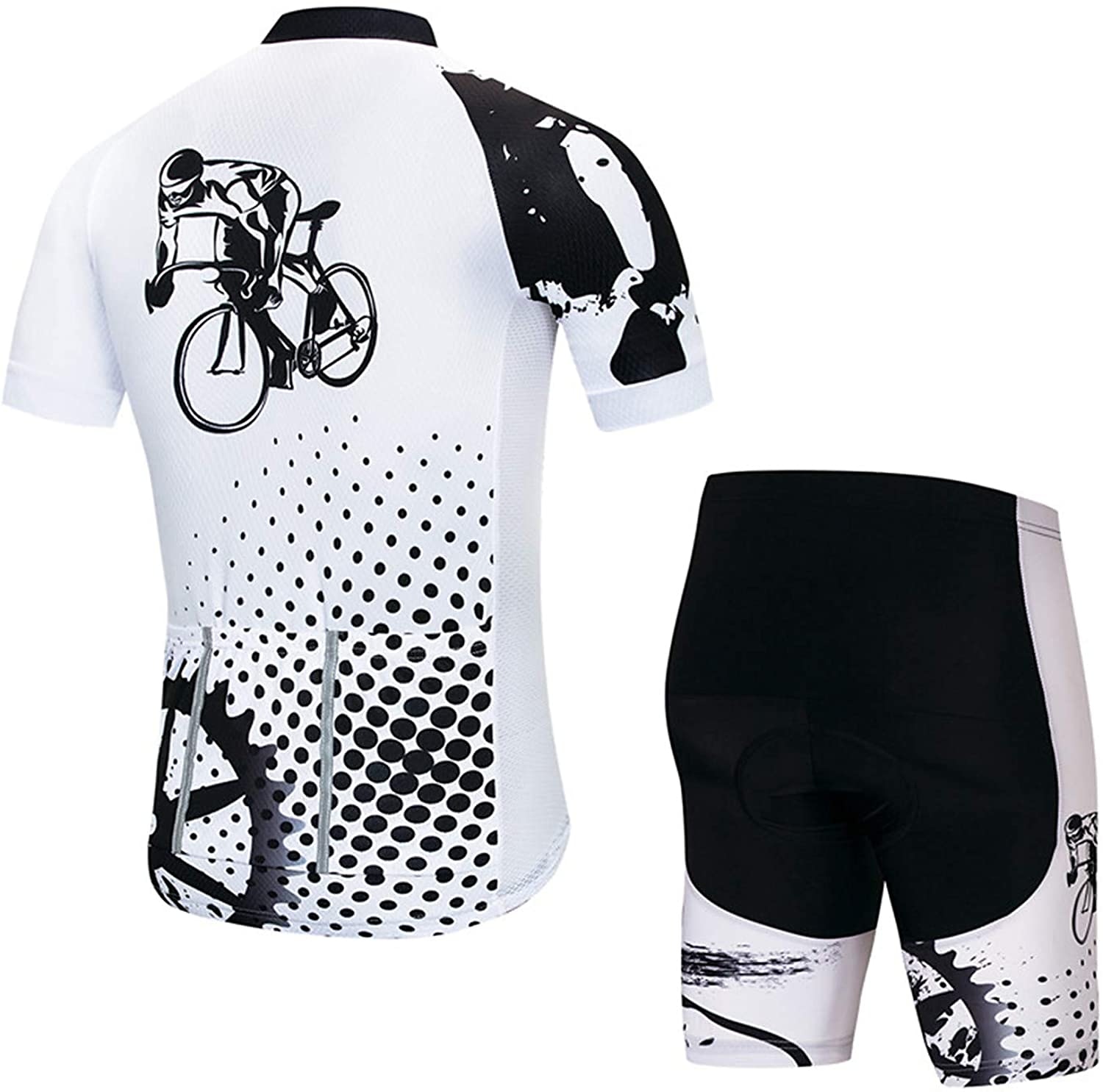 Per uomo Maglia con pantaloncini da ciclismo Manica corta Ciclismo da montagna Cicismo su strada Nero Bianco Verde Pop art Attrezzatura Bicicletta Completo tuta Pad 3D Traspirante Asciugatura rapida del 2025 a $43.99 –P9