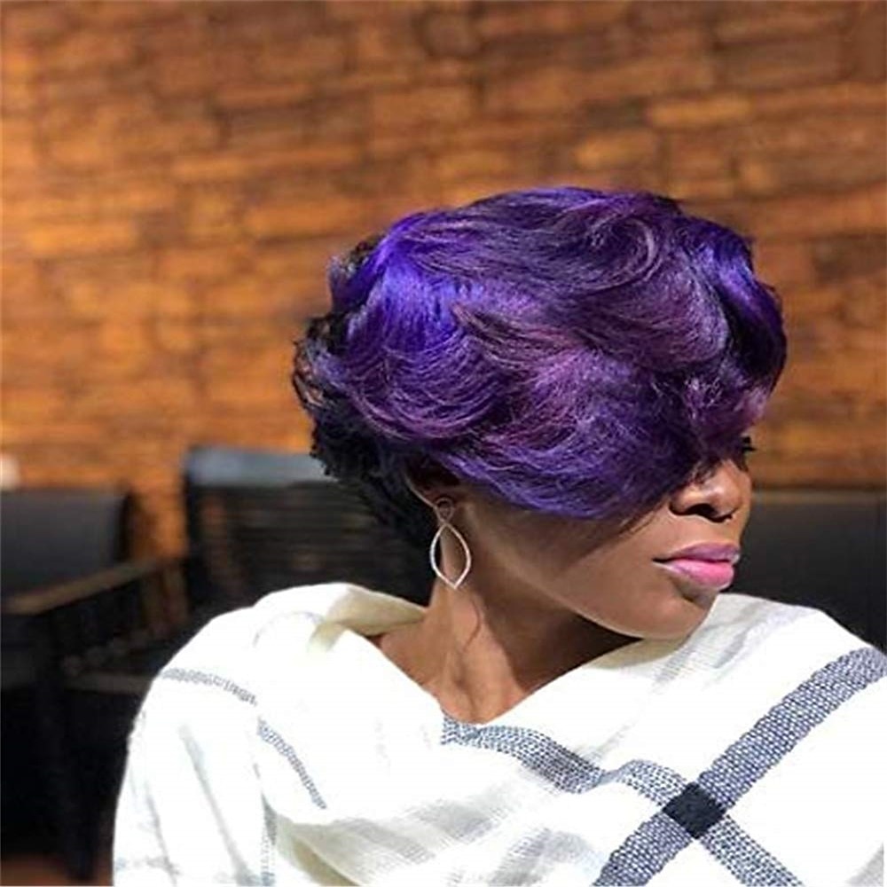 Ombre rote Pixie-Perücke kurze geschichtete natürliche synthetische Perücke mit Pony kurze ombre burgunderrote Pixie-Schnitthaarperücken für Frauen kurze Perücken für schwarze Frauen afroamerikanische 2025 - $28.99 –P8