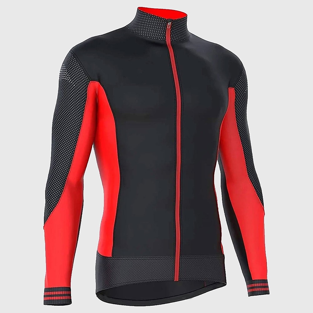 Per uomo Maglia da Ciclismo Blocco di colori Manica Lunga Bicicletta Maglia Top con 3 tasche posteriori Mountain Bike MTB Ciclismo su strada Asciugatura Rapida Strisce Riflettenti Tasca Posteriore del 2025 a $34.99 –P2