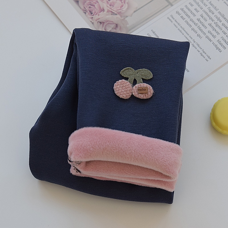 Bebé Chica Leggings con forro polar Floral Activo Exterior 7-13 años Otoño Taro morado Negro Rosa 2026 - $13.49 –P4