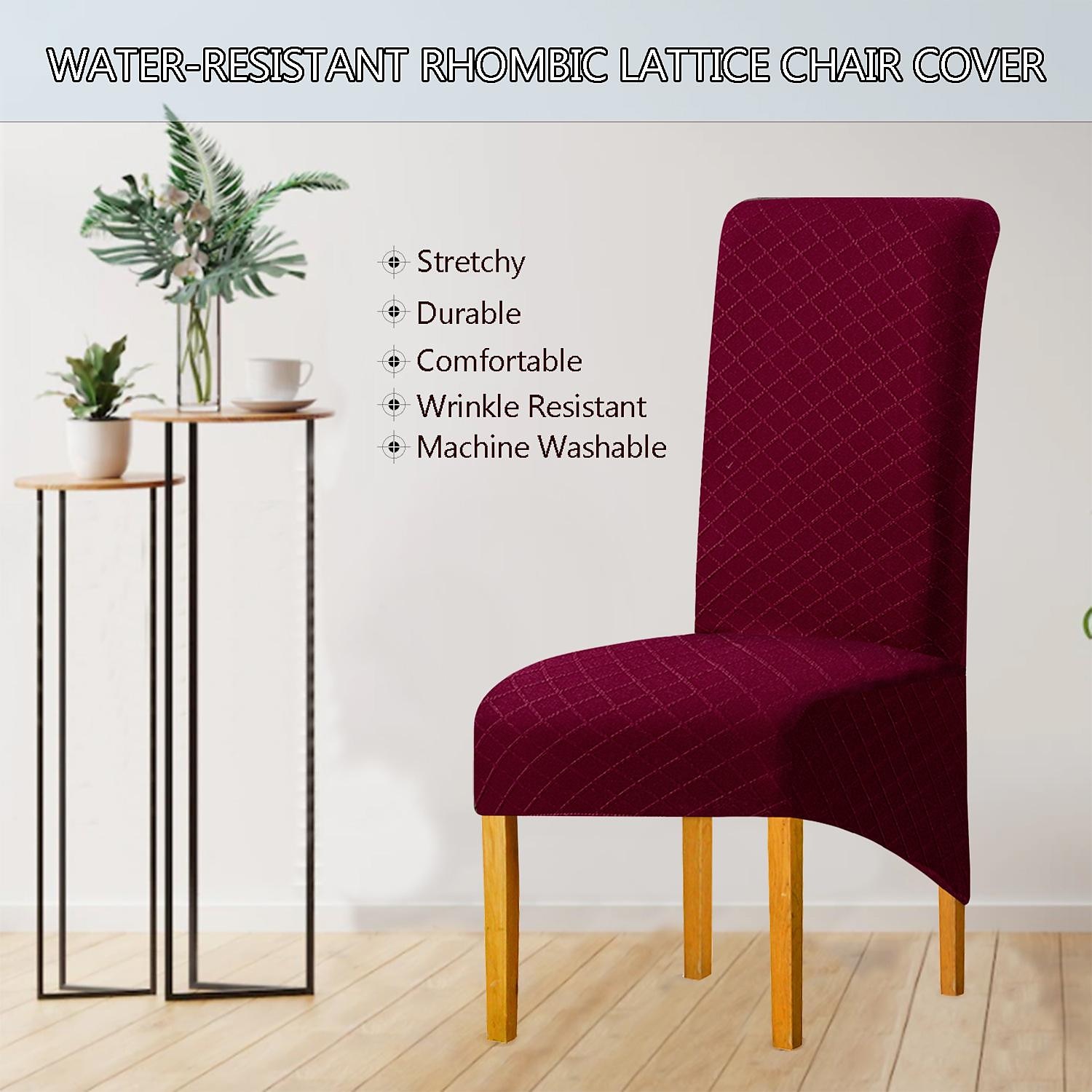 Dining Chair Covers Water Repellent Stretch High Back Dining Chair Cover Slipcover Spandex Chair Seat Covers with Elastic Band for Wedding,1 Pcs 2025 - $10.99 –P6