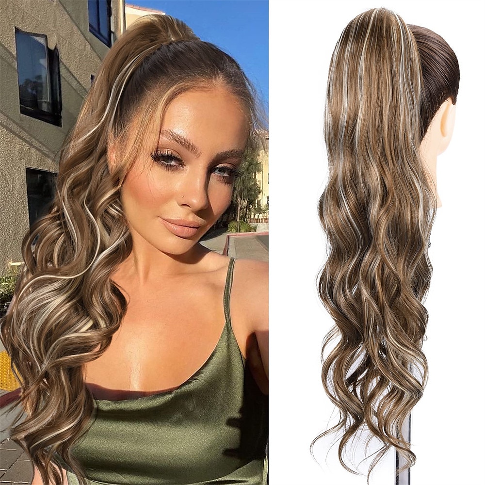 Queue-de-cheval Classique / Synthétique Cheveux Synthétiques Pièce de cheveux Extension des cheveux Bouclé Longue Soirée / Usage quotidien / Soirée & Evénement de 2025 ? $17.49 –P7