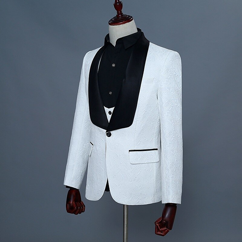 1920-luku Slim Fit Kolmiosainen puku Hartiahuivikäänne Suuri Gatsby Herrasmies Gangsteri Jakardi Miesten Joulu Karnevaali Naamiaiset Häät Juhla Tanssiaiset Aikuisten Takki Liivi Housut 2025 - $122.99 –P13