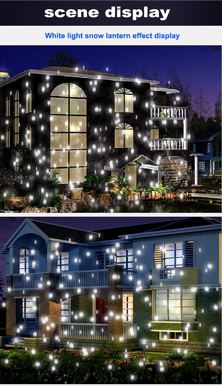 2025年 クリスマススノープロジェクションライトリモートコントロール低電圧プラグクリスマス雰囲気装飾ランプEU UK US AUプラグ  コレクション – $35.99 –P9