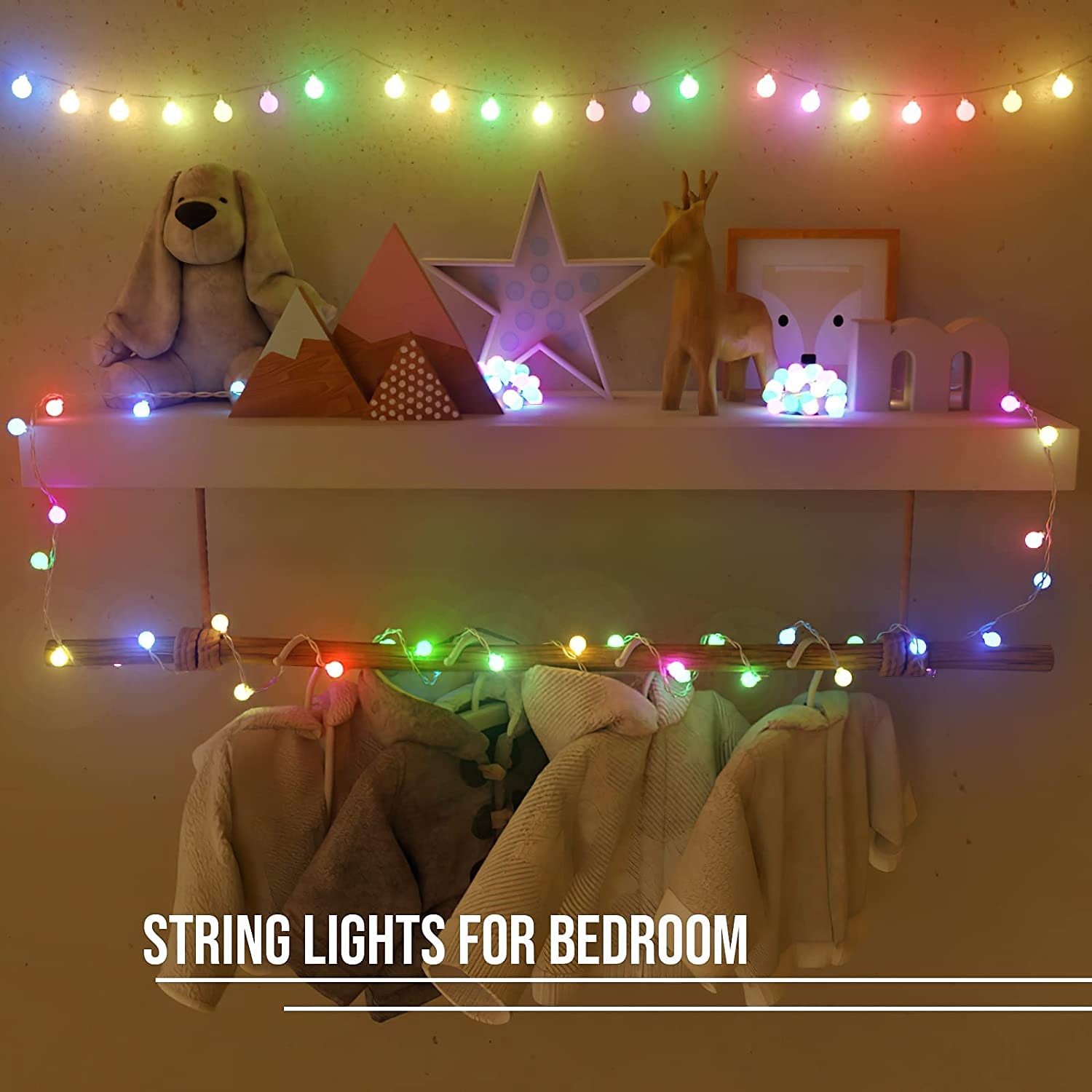 Mini luci della stringa del globo a batteria con telecomando camera da letto interna 50/100 led luci colorate scintillanti con luci della stringa del led remote per la camera da letto party patio del 2025 a $16.99 –P17