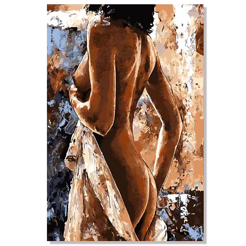 met de hand gemaakt olieverfschilderij met de hand geschilderd verticaal mensen eigentijds modern opgerold canvas (geen frame) 2025 - $100.99 –P1