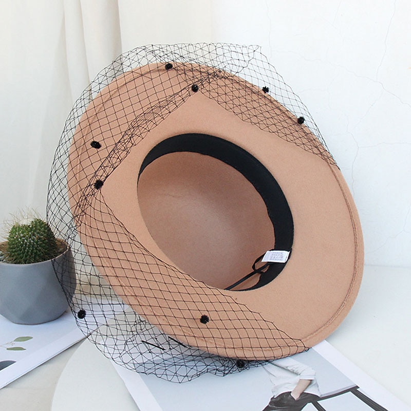 Czapki Sztuczne pióra Mieszanka Poli / Bawełny Melonik Kapelusz bucket Kapelusz Fedora Codzienny Święto Kentucky Derby koktajl Królewski Astcot Styl vintage Elegancja Z Pióro Haft nakładany Winieta 2025 - AU $36.69 –P2