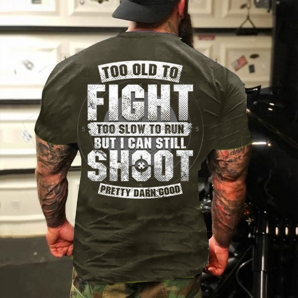 Homens Letra Velho demais para lutar Camiseta Camisetas gráficas 100% Algodão Manga Curta Gráfico Camisa Preto Vinho Vermelho Camiseta confortável Rua Feriado Roupas de estilistas de 2025 por $15.99 –P1