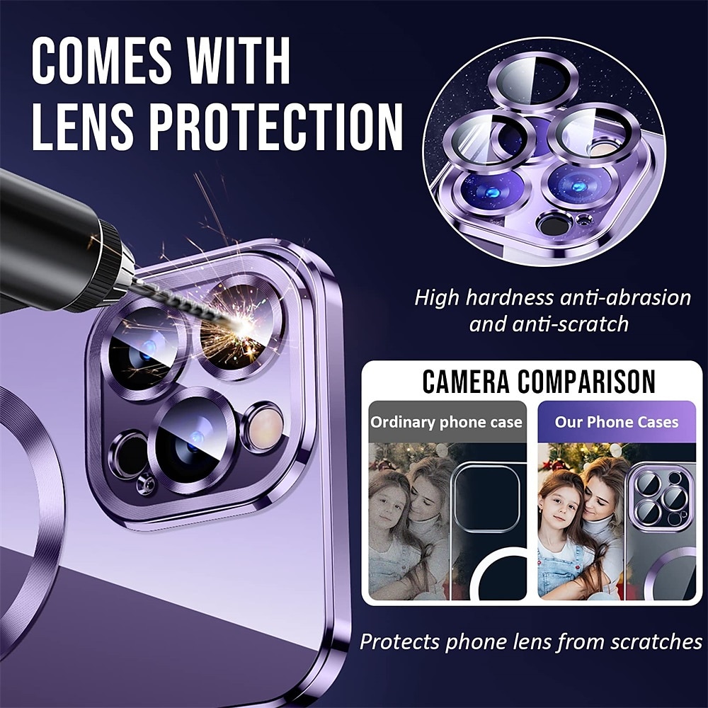 Phone Case For iPhone 17 Pro Max 17 Air 15 14 Pro Max Plus 13 12 11 Pro Max Mini With Magsafe Camera Lens Protector Shockproof Solid Color TPU 2025 - $11.99 –P6