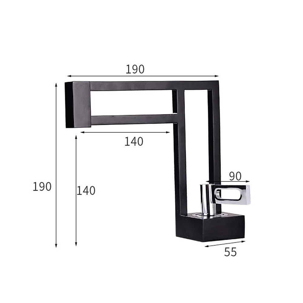 Grifo para lavabo de baño, estilo moderno de latón, grifos de baño de un solo mango con un solo orificio con interruptor de agua caliente y fría 2025 - $113.99 –P1