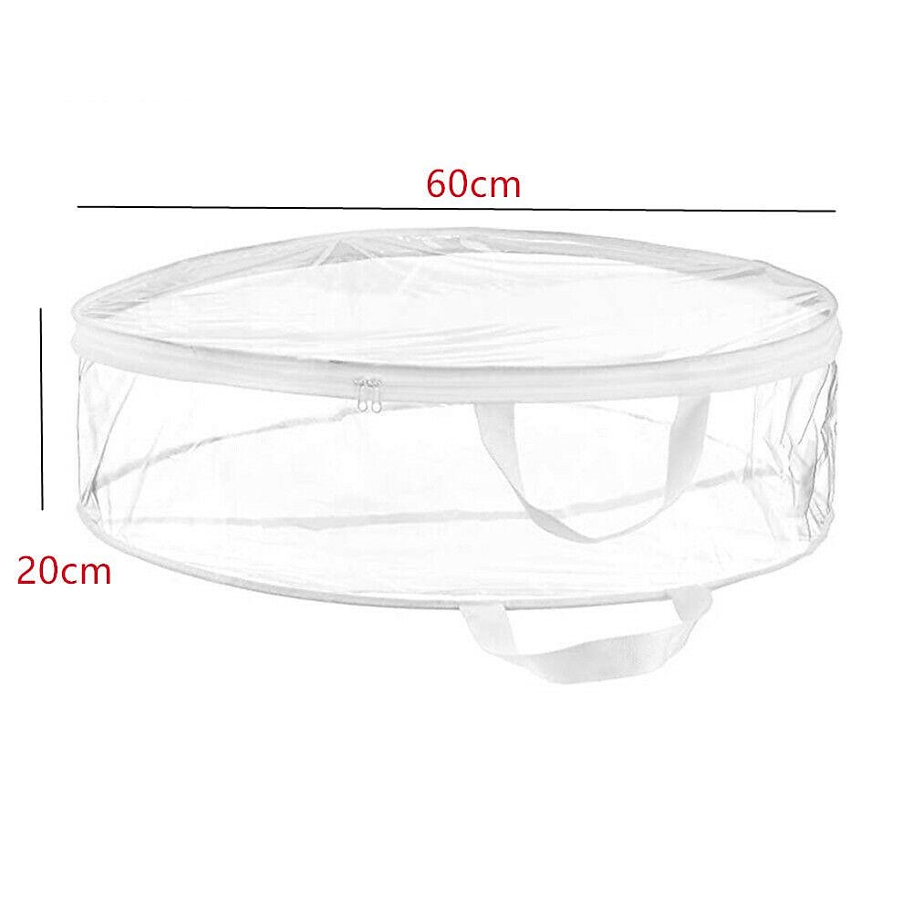 2026年 クリスマスリース収納バッグ 24インチ - すべてのビュー用のクリアPVCプラスチック 丈夫なプラスチック生地 休日の人工クリスマスリース用のデュアルジッパー付きバッグ ステッチ強化キャンバスハンドル2個  コレクション – $17.99 –P6