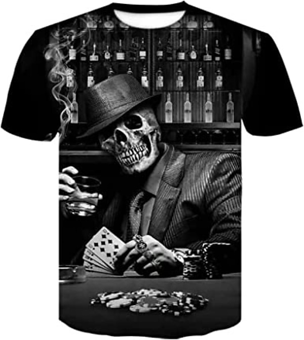 Pánské Grafika Lebky 3D Tričko halloweenská košile Krátký rukáv tričko 3D tisk Kulatý Košile Ležérní Denní Černá Vodní modrá Světle šedá Léto Oblečení Větší velikosti S M L XL 2XL 3XL M 2025 - $17.99 –P7