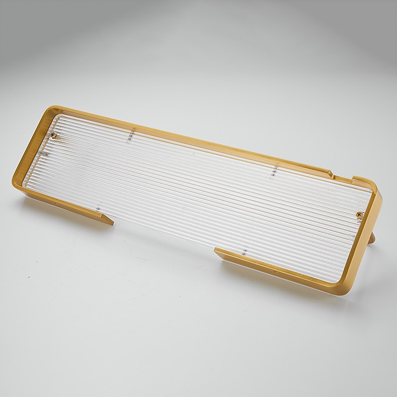 Bathroom Shelves Wall Mounted Golden Storage Organizer Rack Bathroom Kitchen Bathroom Hardware Pendant Bathroom Shelf Space Aluminum Acrylic Shower Rack Corner Shelf Square Bath Shower Shelf(Golden,Black) 2025 - $52.99 –P10