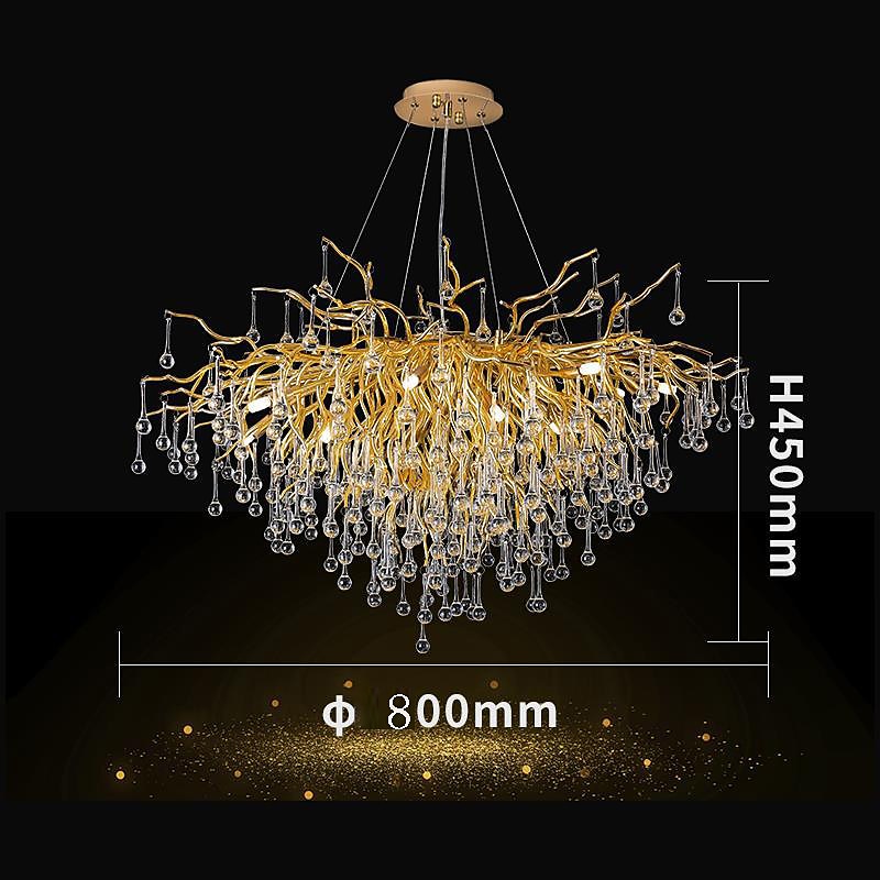 Chandelier Crystal , Frosted Finish Tree Branch Chandelier, Raindrop Ceiling Pendant Hanging Light Fixture, Blossom Chandeliers for Dining Room, Living Room, Bedroom, Entryway (Dia 31.2" Round) 2025 - $1135.09 –P2