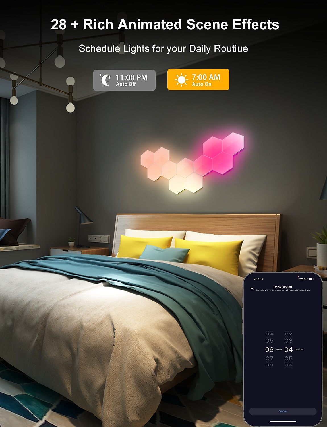 LED Smart Light Intelligent LED Dimmable Odd Light Panel 3/6/10 Packs Hexagonal LED Glow Lights Wifi Bluetooth Alexa RGBIC Smart Wall Lamp Night Light Remote APP Voice Music Control USB 2025 - $52.99 –P7