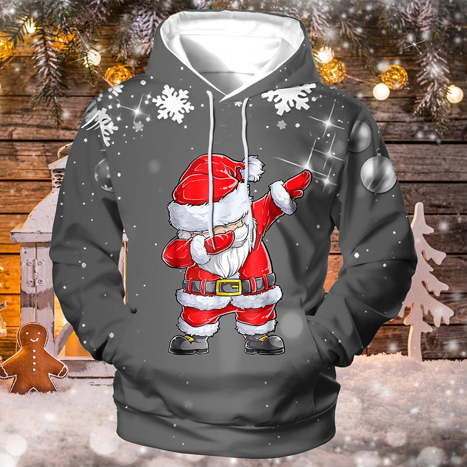 jul jultomten för män 3d huvtröjor unisex tröja gul röd kungsblå blå grön huva jultomten grafiska tryck print dagliga sport 3d print designer ledig stor och lång vår &amp;  falla 2025 - $32.99 –P8