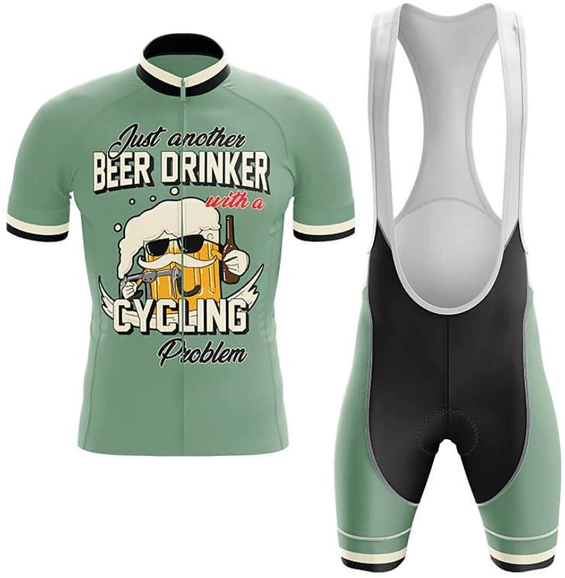 Men's Cycling Jersey with Bib Shorts Short Sleeve Mountain Bike MTB Road Bike Cycling Black Red Navy Blue Oktoberfest Beer Bike Clothing Suit 3D Pad Breathable Quick Dry Back Pocket Polyester Spandex 2025 - $41.99 –P14