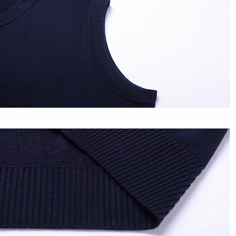 Men's Sweater Vest Dress Sweater Wool Sweater Pullover Sweater Jumper Ribbed Knit Knitted Solid Color Crew Neck Keep Warm Modern Contemporary Work Daily Wear Clothing Apparel Sleeveless Spring & Fall 2025 - $28.99 –P14