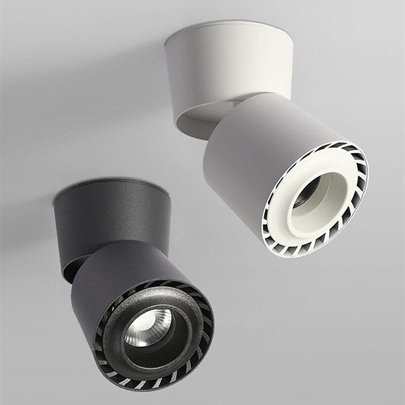 led 12w dimbar takspotlight konstbelysning spotlight inomhus vägglampa taklampa 960lm svart vit 2025 - $41.99 -P4