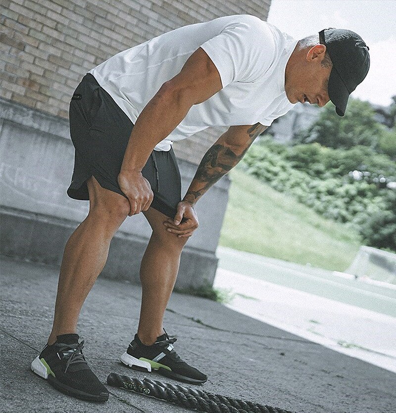 Men's Sports Outdoor Athletic Breathable Quick Dry Moisture Wicking 2 in 1 with Phone Pocket Liner Solid Colored Activewear Dark Grey Black Stretchy 2025 - $12.99 –P2