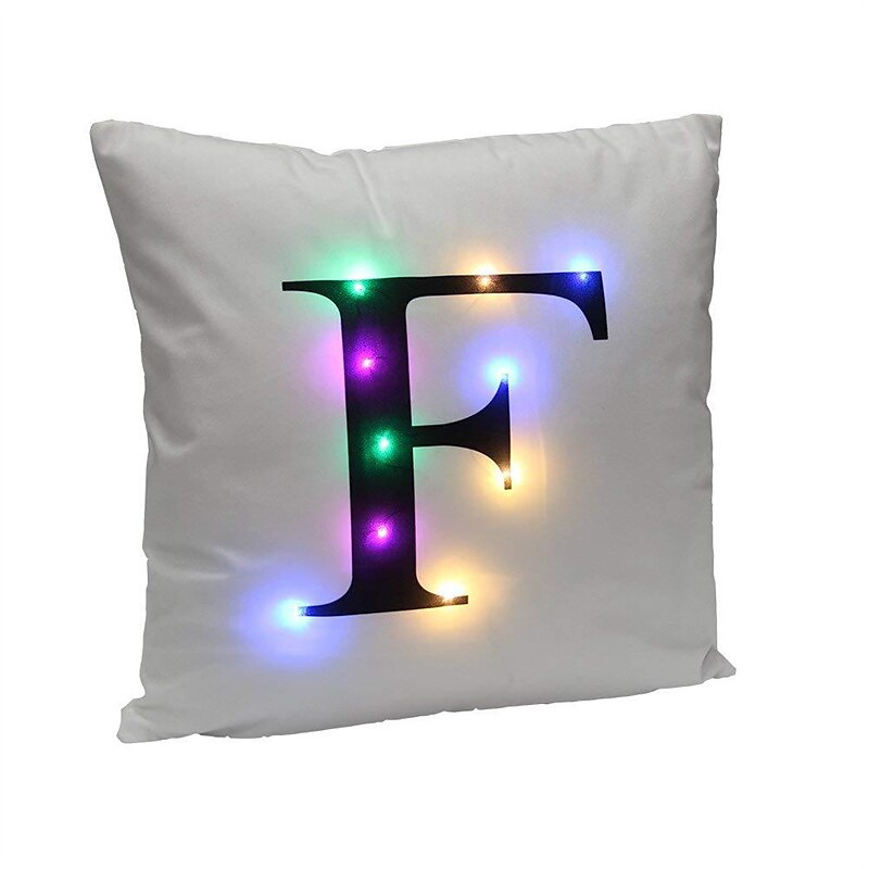 led párnahuzat világító párnahuzat angol betűs elemmel működő párna párnahuzat otthoni kanapé párnahuzat nappali dekoráció 45x45cm 17,7x17,7 hüvelyk 2025 - $11.49 –P1